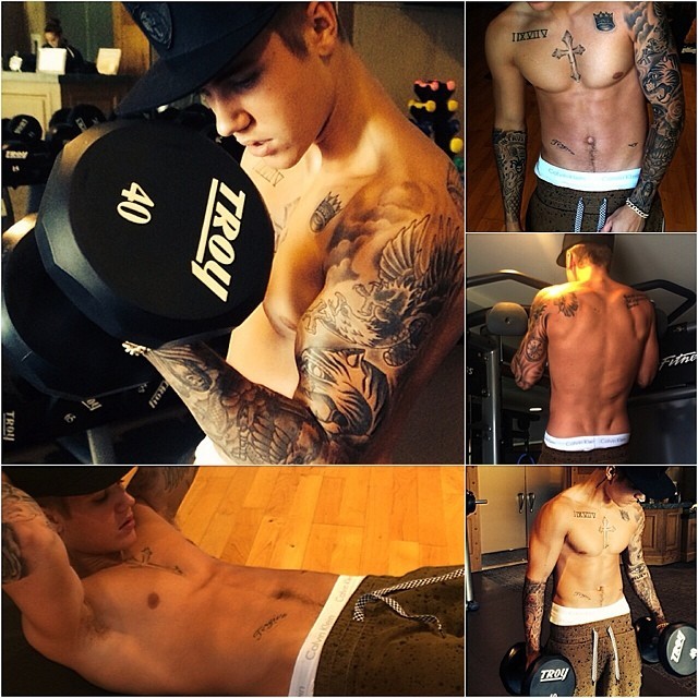 celebsoninstagram:  Justin Bieber: “Back in the gym #dontbescared #orangegymrats”