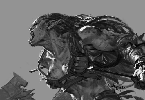cyberclays: Ms. Orc: We die, we fight! - by Bayard Wu    More from this series by   Bayard Wu on my tumblr [here] 
