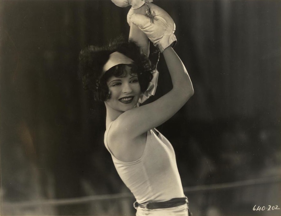 Clara Bow during the filming ‘Rough House Rosie’ (1927).