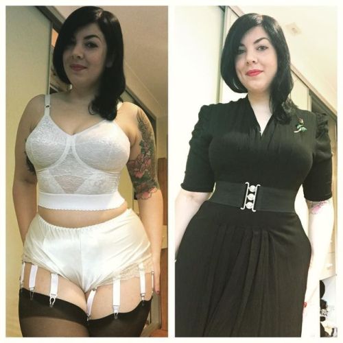 MONDAY Bra by @ragoshapewear, knickers from Miss Discreet, suspender belt and stockings from my coll