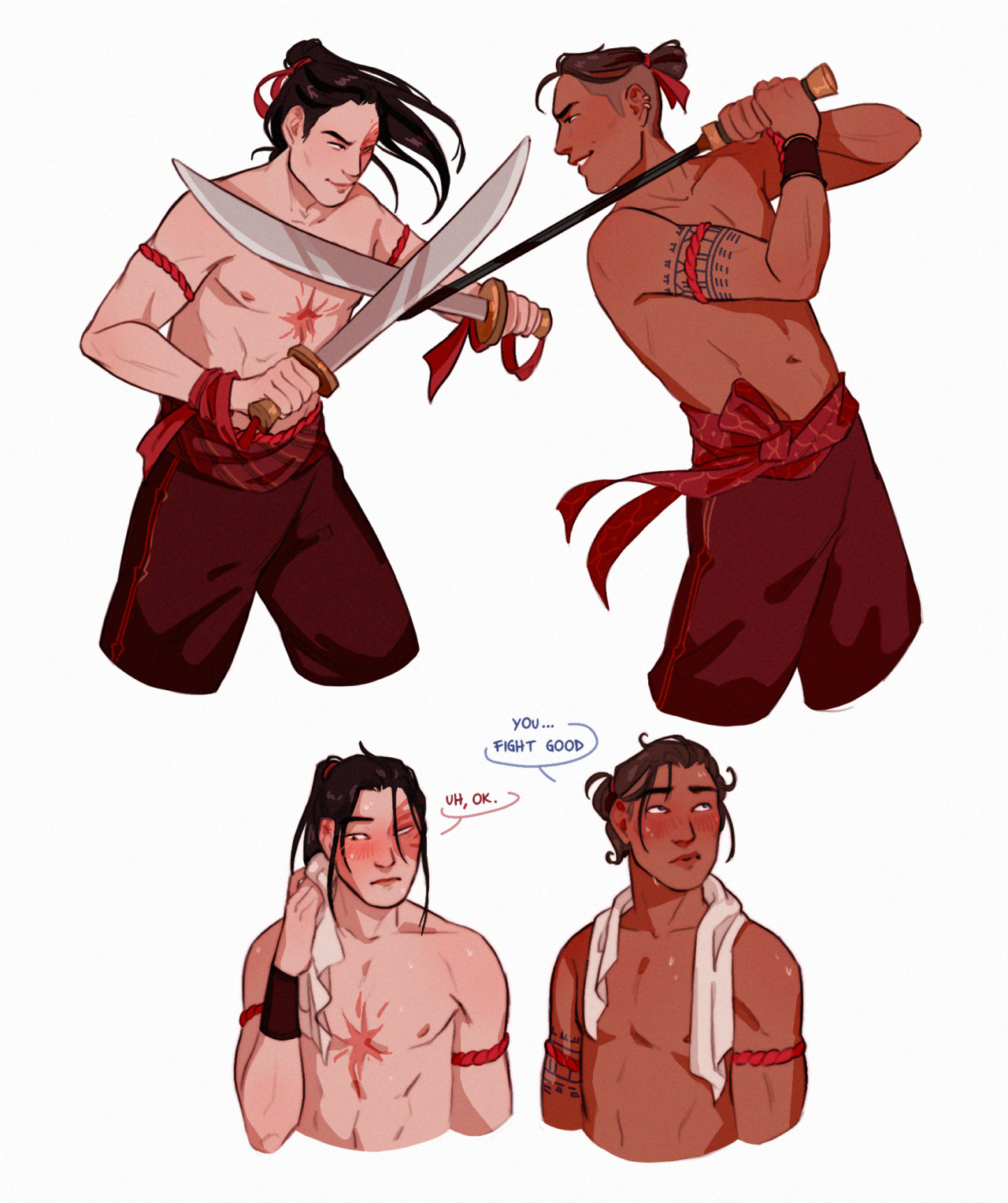 ash-and-starlight:Idiots in love in the Fire Nation + family bonding time, kind of