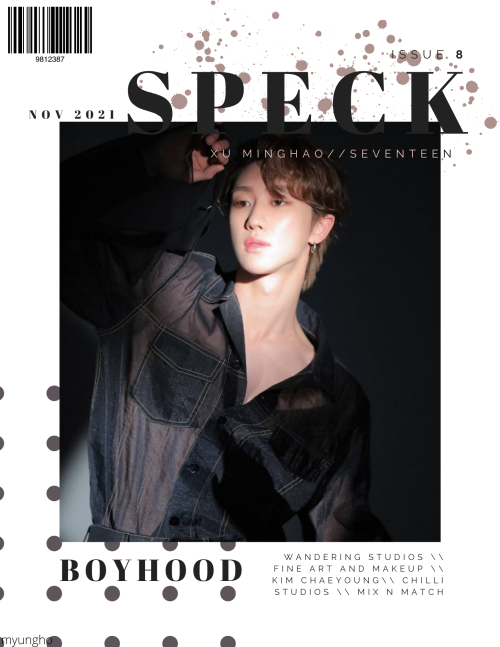 myungho:xu minghao on the covers of speck and star weekly magazine