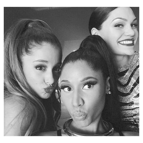 ariana-news: @arianagrande: repost (flipped &amp; black n white lmao) having the time of my life