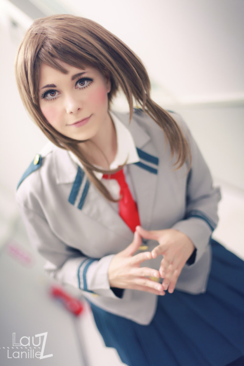 lauzlanille: Some photos of my Uraraka cosplay ^_^me as Uraraka Ochako Photo by Arzak  Sup