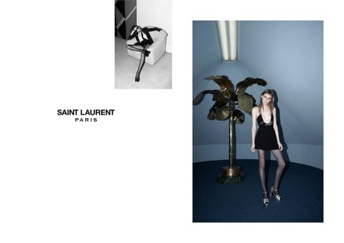 Saint Laurent. Ad campaign SS15Creative Director: Hedi SlimanePhotos: Hedi SlimaneModels: Kiki Wille