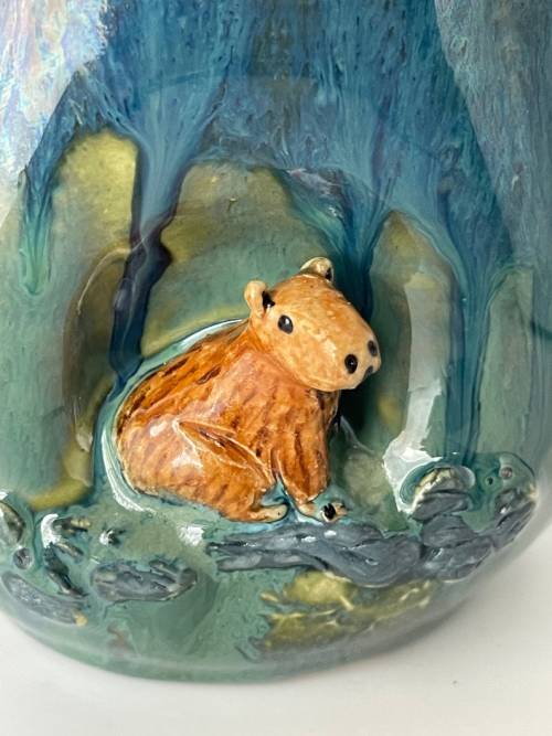 figdays:  Capybara hand-thrown ceramic mug