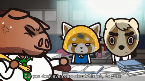 AGGRETSUKO-4KOMA: Episode 62: Short-timerSupport from an unlikely corner