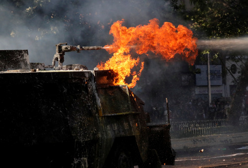 PHOTOS: New protests rage in Chile as Pinera fires ministersChileans took to the streets again on Tu