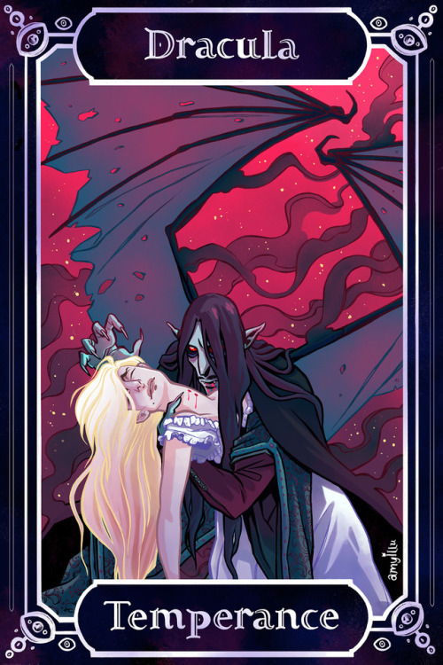 Happy Halloween!! In honor of today, here’s my Dracula tarot card from my thesis! This is one of my 