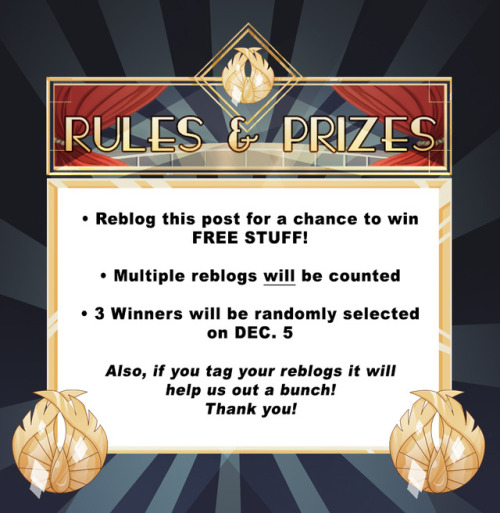 We’re doing a giveaway!!Get a chance to win some cool stuff and to help us reach our goal! Tha