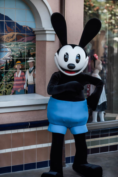 disneylandguru:Oswald the Lucky Rabbit currently greets his fans daily on Buena Vista Street at Disn