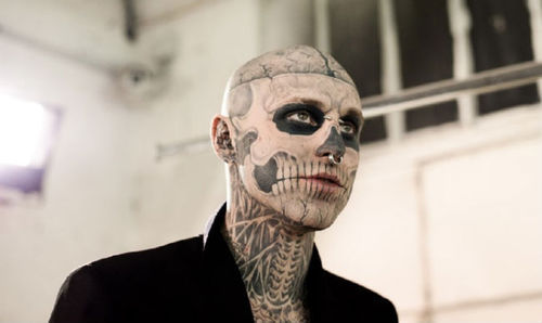 Zombie boy tattoo man