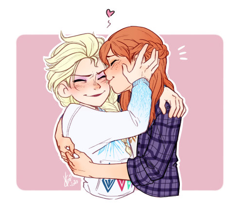 vago-art: Casual Anna and Elsa commissioned by @maxyms.kun on instagram.The design of Elsa’s s