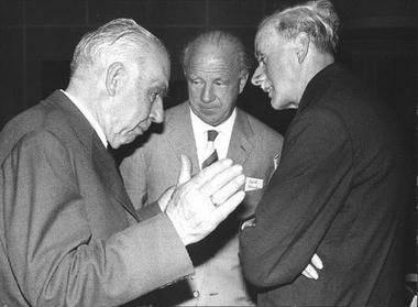 The founding fathers of quantum mechanics;Theoretical Physicists; ( from left to right) Niels Bohr, 