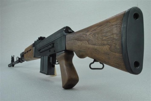 gunrunnerhell:  M76 What is essentially and over-sized AK chambered in 8mm Mauser. The ones sold/built by Century Arms and Ohio Rapid Fire (now known as Assault Weapons of Ohio) are generally the most common versions on the market. This one is missing