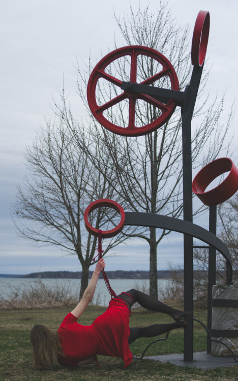 boshai:  Hanging by a thread   Portland, April 2018   Rope by me, photography by Grace