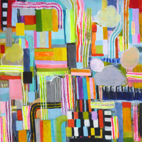 themaryrobertson:  Game of Checkers Acrylic on Canvas, 48x48 inches Mary Robertson Saatchi Art 