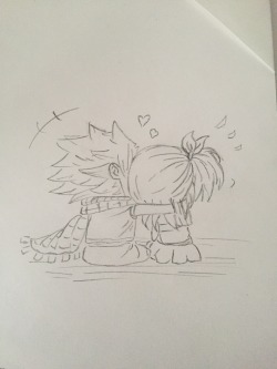 paulyrealm:  Quick sketch of Nalu chibi