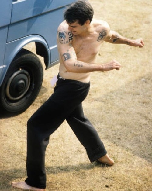 theunderestimator-2:Henry Rollins during his pre-show warm-up routine backstage at Pukkelpop Festiva