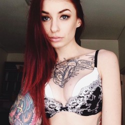 tristyntothesea:  Office work. #manicmonday #suicidegirls @suicidegirls 