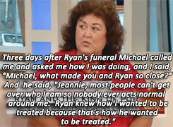 skylikethat:  lacienegasmiled: Ryan White’s mother Jeanne speaking about Michael
