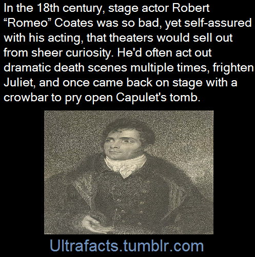 ultrafacts:  Coates was convinced he was the best actor in business – or at least