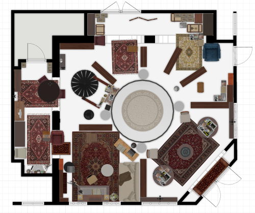 mochacoffee:I created a 3D model and floor plan of Aziraphale’s bookshop in Good Omens! I really w