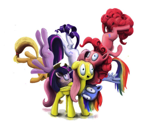 twilightsprinkle:  Fluttershy’s Funny Experience by ~TidensBarn  ….dafuq o___o