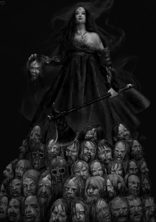 mad-girl-asylum:  Bloody Alice of Abergavenny by Kid-Eternity©.‘  The story of Alice of Abergavenny.Her Welsh-Norman lover took her with him during the Fitzgerald-led Norman invasion of Ireland in 1170 and although the Normans were massively outnumbered