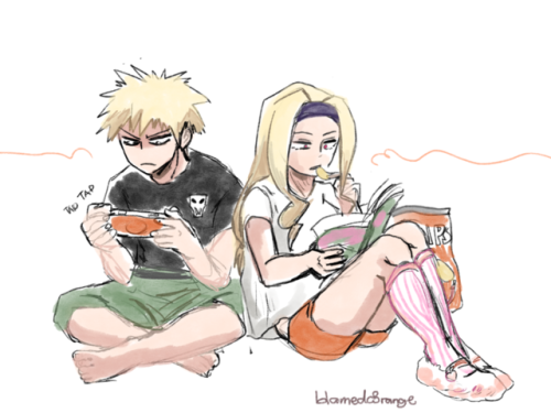 blamedorange:  i missed drawing the shit-talking cousins bakugou and mt.lady…