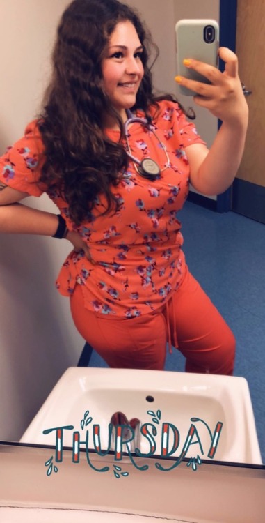 bongxbeauty: Wearing my favorite scrubs in an attempt to brighten my day✨ impatiently awaiting the w