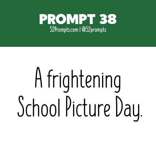 Write a story or create an illustration using the prompt: A frightening School Picture Day.Instagram