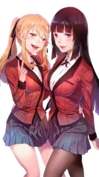 Hot, Mary Saotome, Yumeko Jabami, Kakegurui, anime girls, 720x1280 wallpaper @wallpapersmug : https: