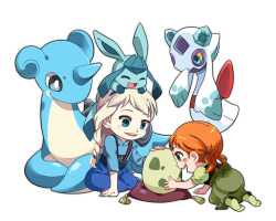 gottacatchemall:  [子Elsa&amp;Anna]