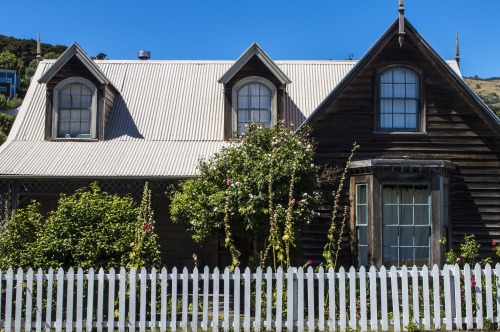 pragmaculture: Original settler’s cottages, c1800s.  Rue Jolie, Akaroa, New Zealand.