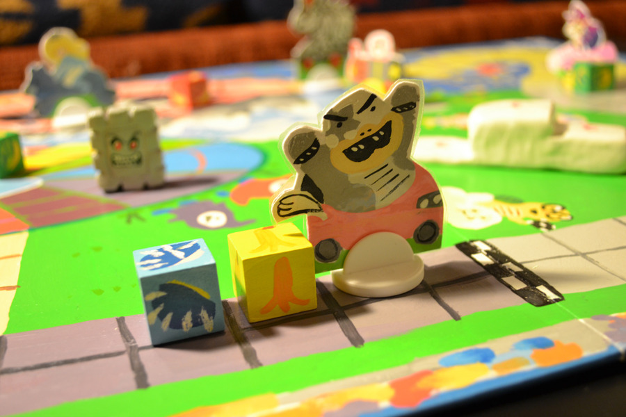 cardboardlife:   Photos of a board game I made based on Mario Kart for my friends