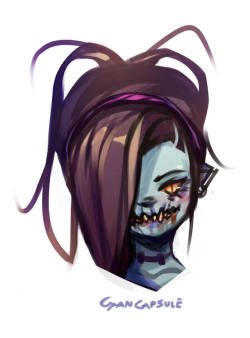cyancapsule:  Old undead girl doodles and