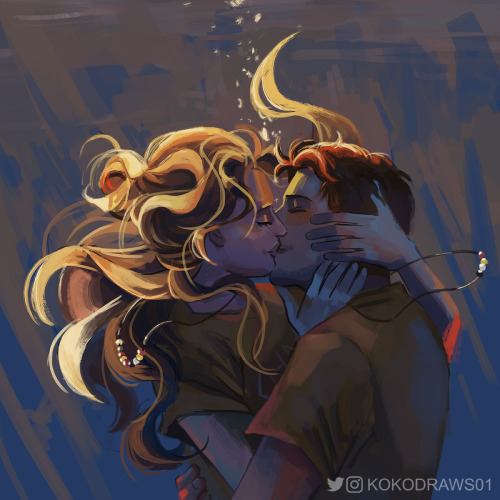 kokodrawings: Underwater kissCommission for Unclaimed Sammy on Discord ***✨ Commission info ✨