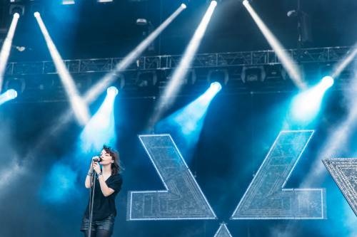 CHVRCHES at Osheaga 2014 Music Festival.