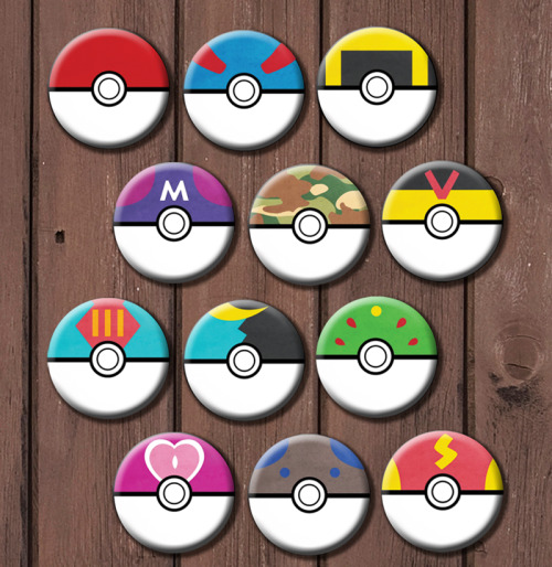 Porn Pics geek-studio:  Pokeball pins are now available