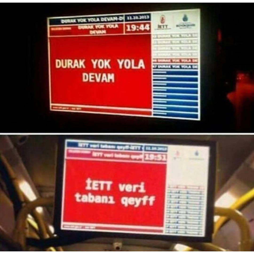 DURAK YOK YOLA DEVAM

İETT...