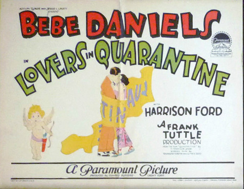 blondebrainpower:  ”Lovers In Quarantine” a silent comedy film from 1925 starring Harrison Ford and Bebe Daniels.