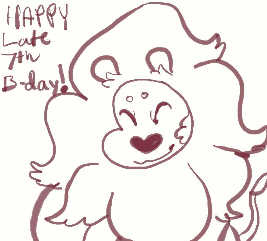  tell your sis i said happy late B-day   Aww, it was so sweet of you to draw this