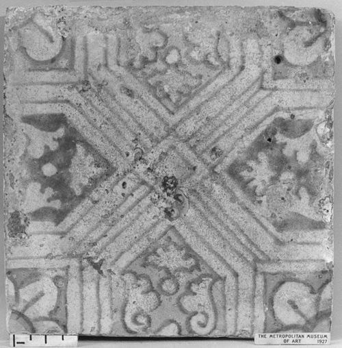 met-european-sculpture: Floor tile, late 16th century, Metropolitan Museum of Art: European Sculptur