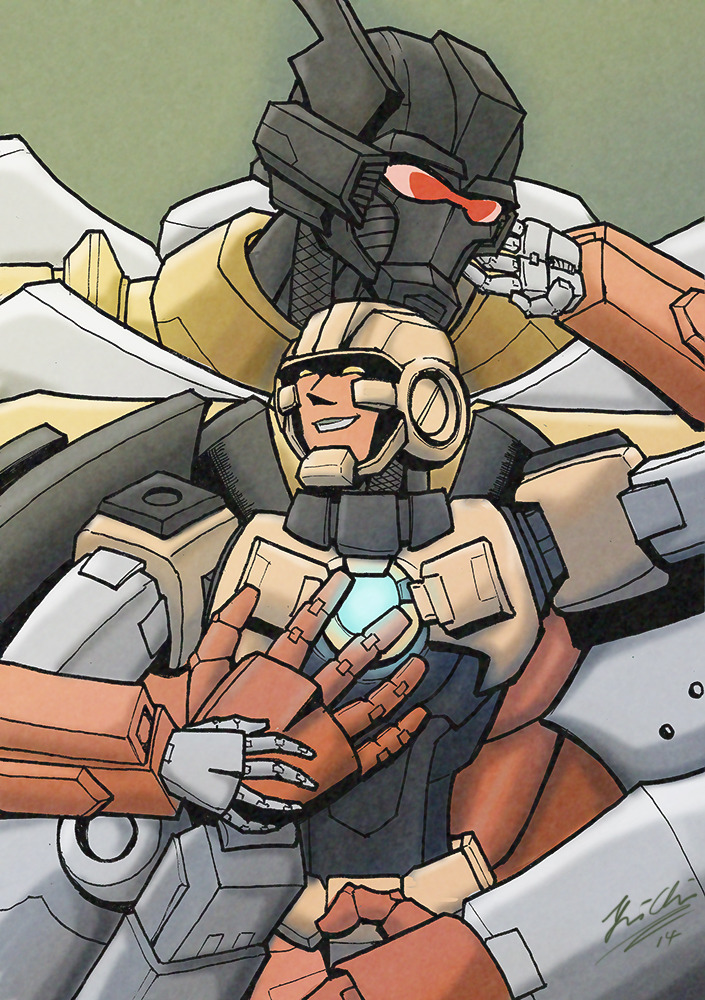 eabevella:  Grimlock/Fulcrum. I was going to draw porn, but I can’t. Grimlock is