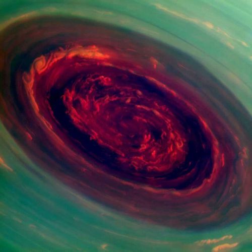 The giant storm in north hemisphere of Saturn.