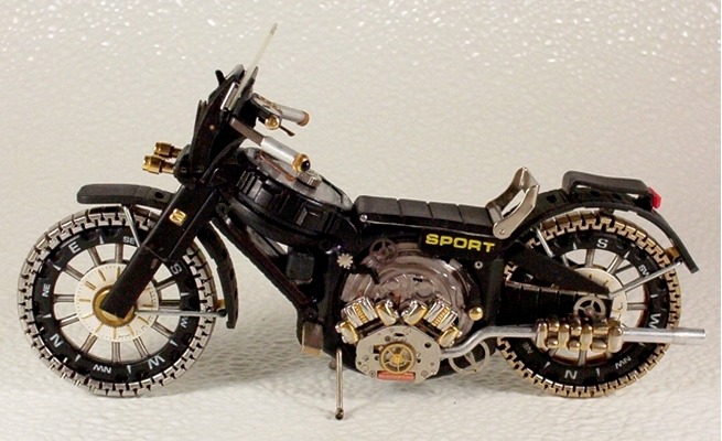 steam-on-steampunk:  motorcycle from watches dkart71~Steampunk Love •❀• by