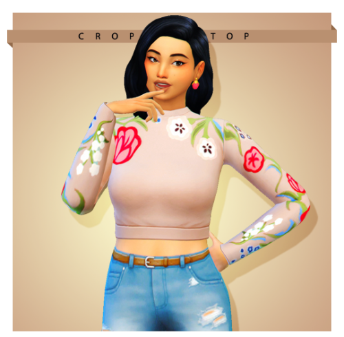 New crop top hope you will like it, the color palette is by butternutsims and you can find it here!B