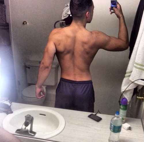 hothunksbubblebutts:  Follow HHBB for more and exclusive pics of this young hot thick beefy and big-booty’d Latin boy.