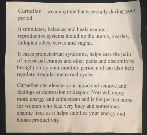 Never crossed my mind that a crystal could support menstrual issues and help with period pain&he